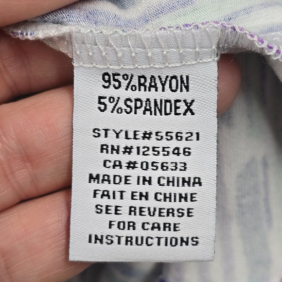 Habitat Swing Top Womesn XL Purple‎ 3/4 Sleeve Abstract Stretch Comfort Shirt - Picture 8 of 14